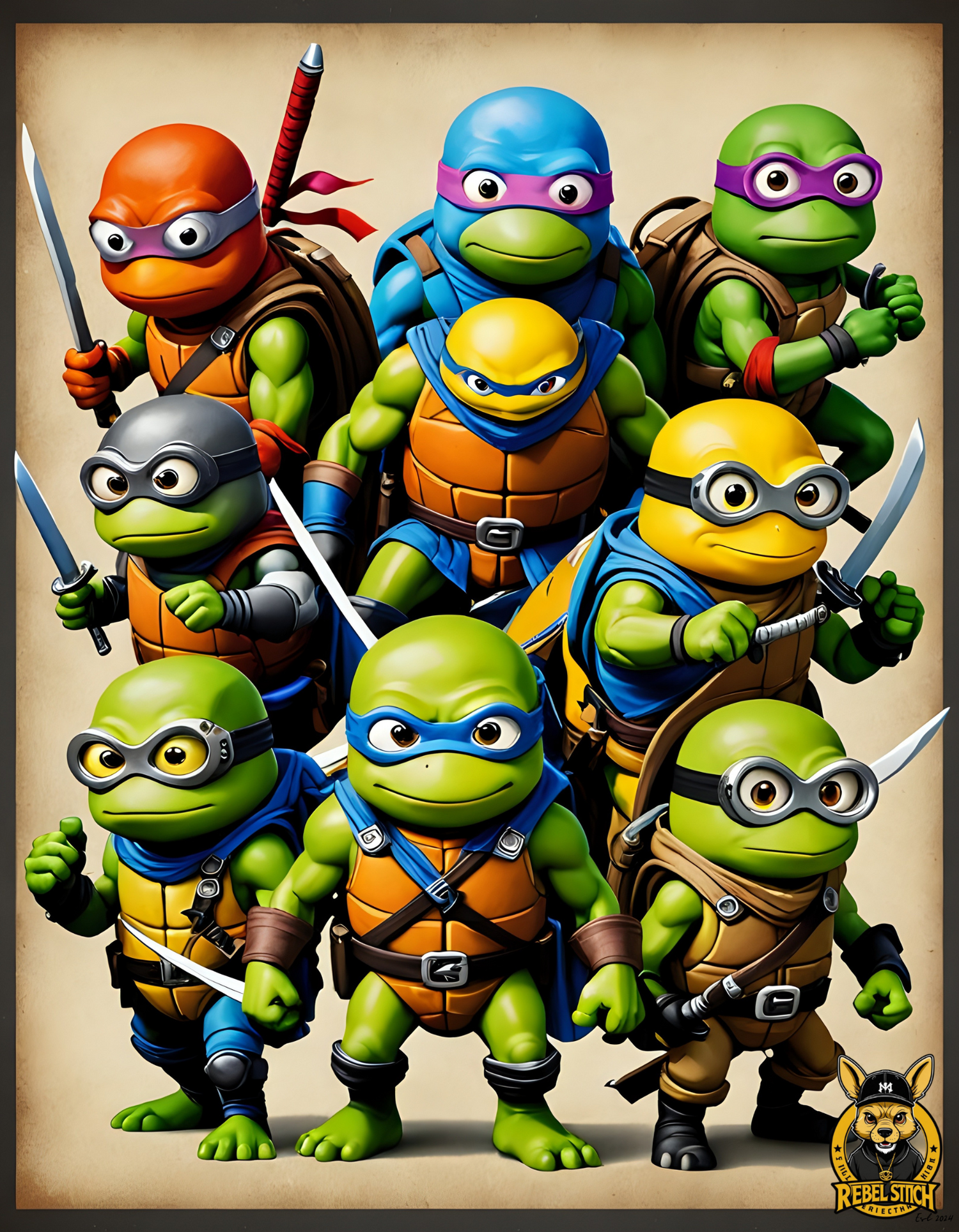 Kids Teenage Mutant Ninja Minions