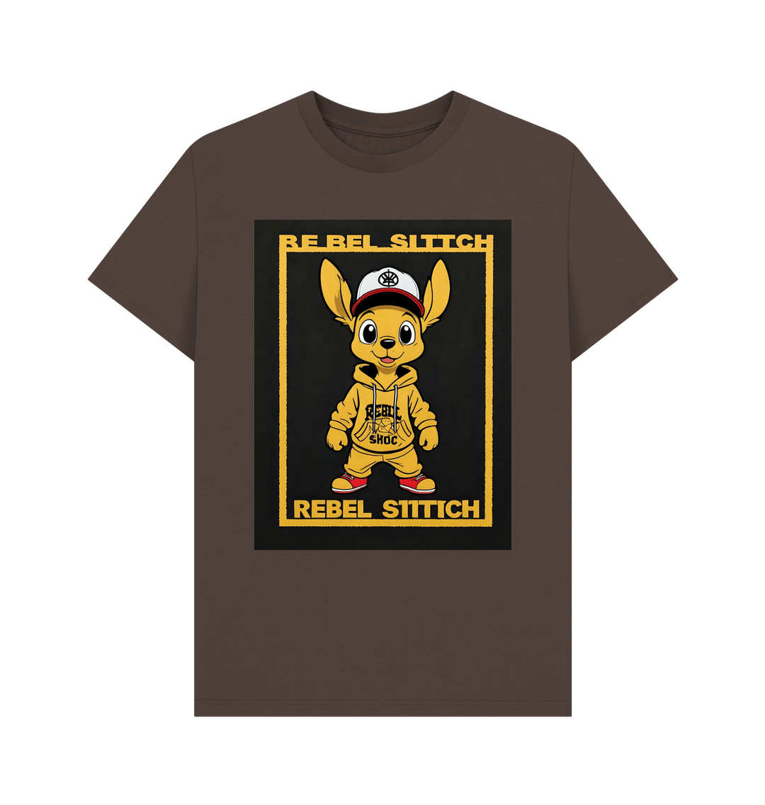 Chocolate Rebel Stitch Premium Cotton Short Sleeve T-Shirt Main Line Front Print #3