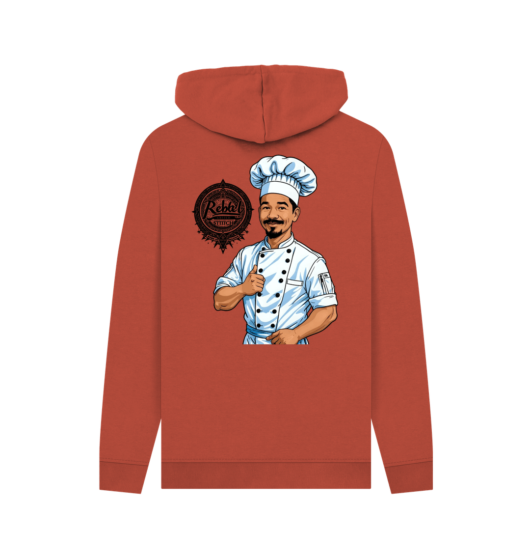 Rust Rebel Stitch Premium Cotton Hoodie Chef Edition Back Print #2