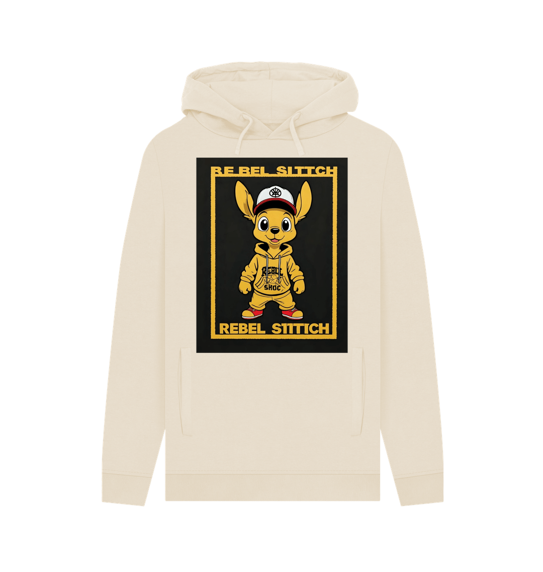 Oat Rebel Stitch Premium Cotton Hoodie Main Line Front Print #3