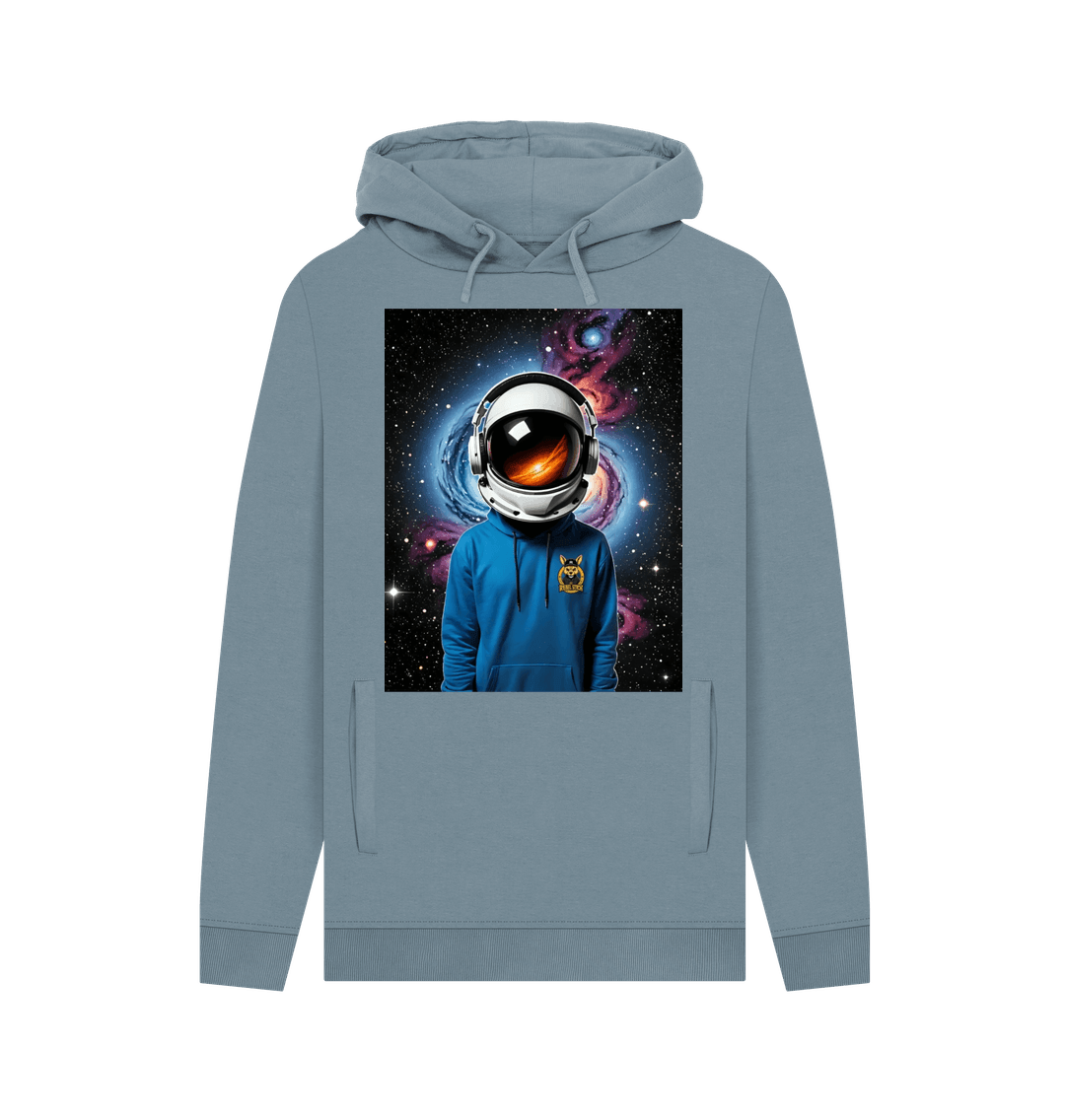 Stone Blue Rebel Stitch Premium Cotton Hoodie Space Edition Front Print #1