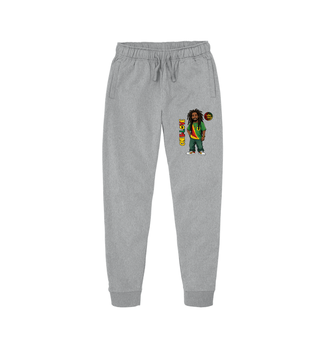 Athletic Grey Rebel Stitch Premium Cotton Joggers Zion-One Love #1