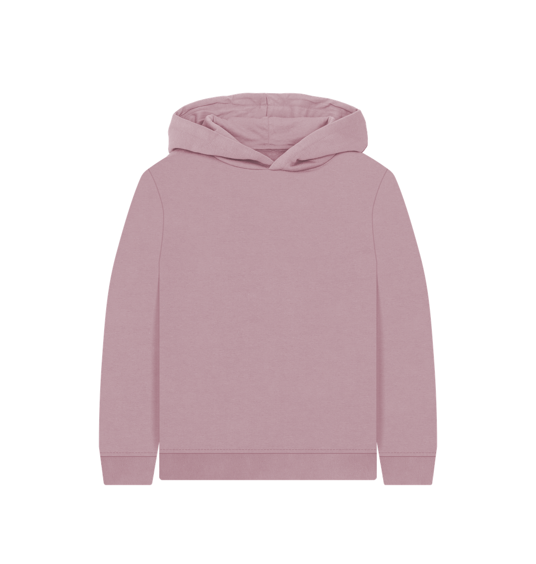 Mauve Rebel Stitch Premium Cotton Kids Hoodie Rebel Kids Back Print #3