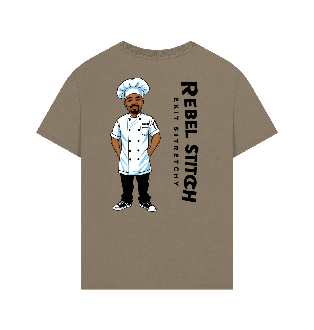 Willow Rebel Stitch Premium Cotton Oversized Short Sleeve T-Shirt Chef Edition Back Print #1