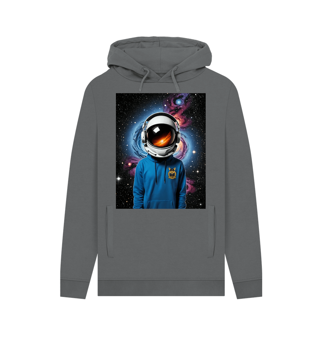 Slate Grey Rebel Stitch Premium Cotton Hoodie Space Edition Front Print #1