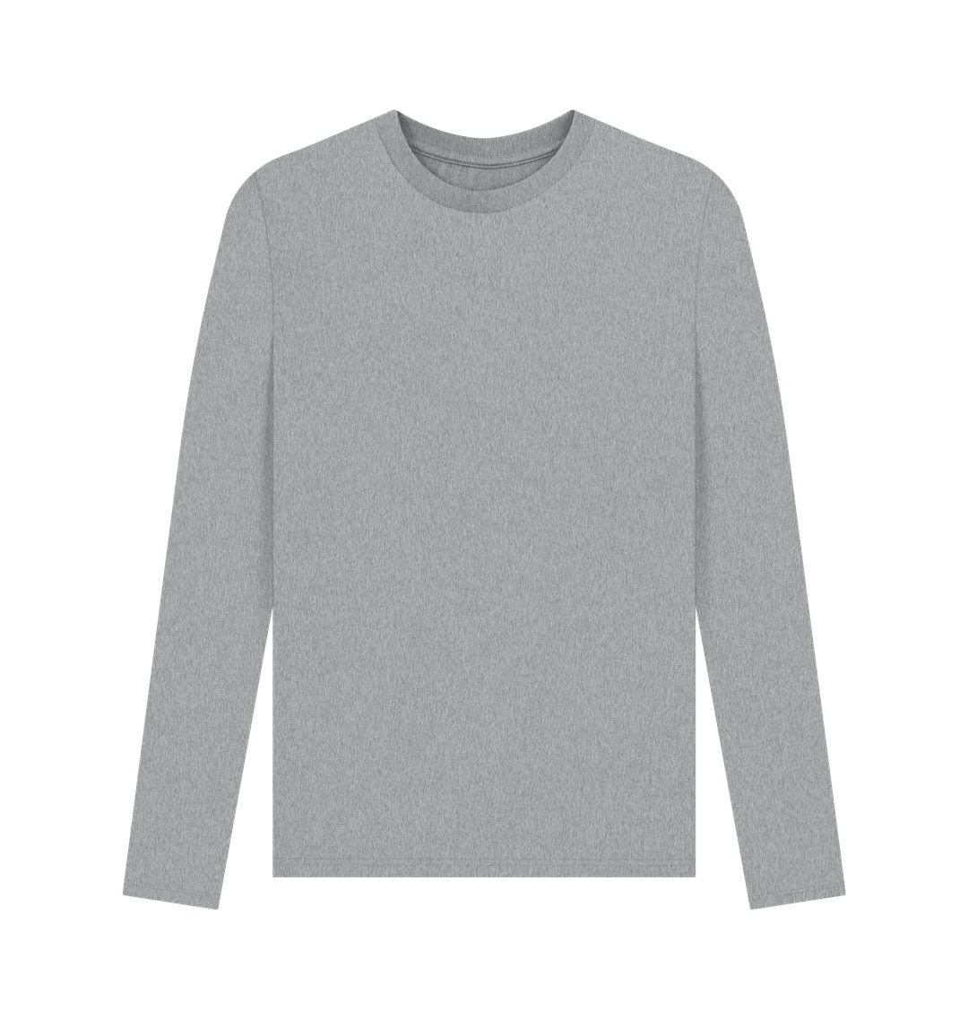 Athletic Grey Rebel Stitch Premium Cotton Long Sleeve T-Shirt Space Edition Back Print #4