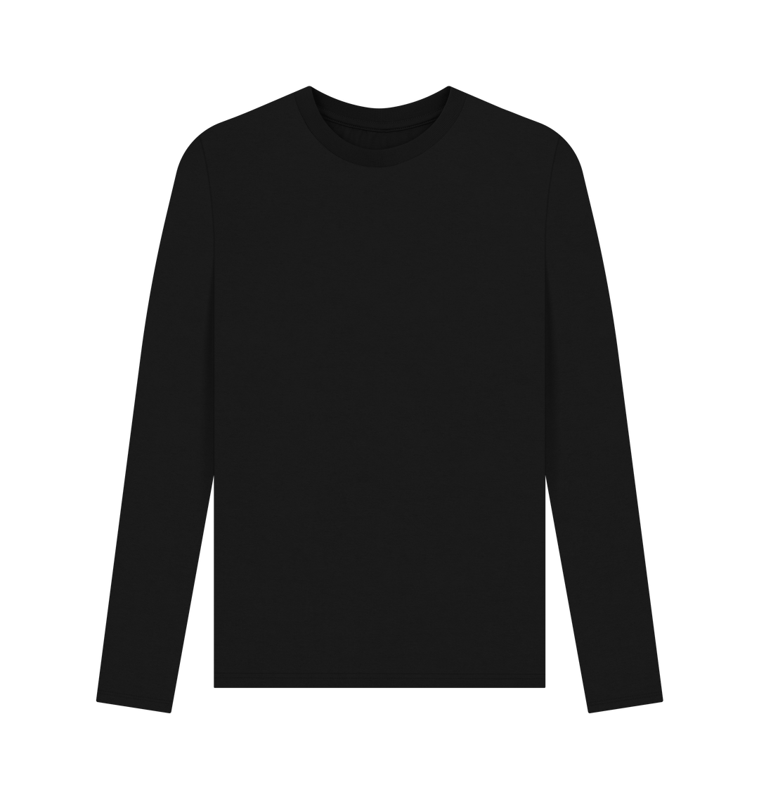 Black Rebel Stitch Premium Cotton Long Sleeve T-Shirt Zion-One Love Back Print #3