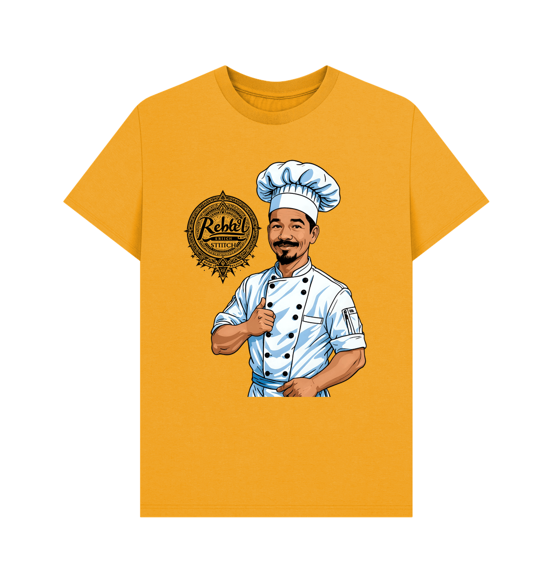 Mustard Rebel Stitch Premium Cotton Short Sleeve T-Shirt Chef Edition Front Print #2