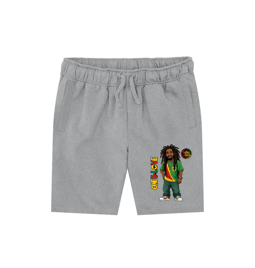 Athletic Grey Rebel Stitch Premium Cotton Shorts Zion-One Love #1