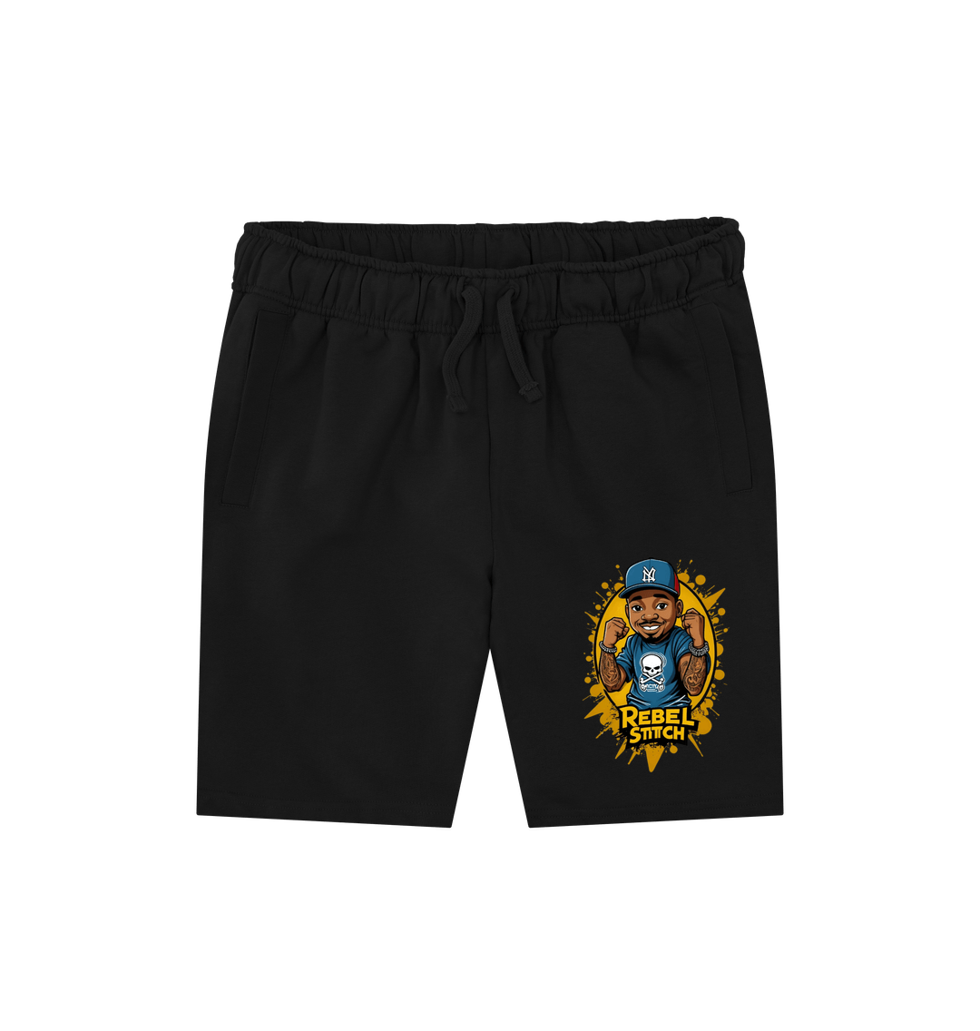 Black Rebel Stitch Premium Cotton Shorts Main Line #4