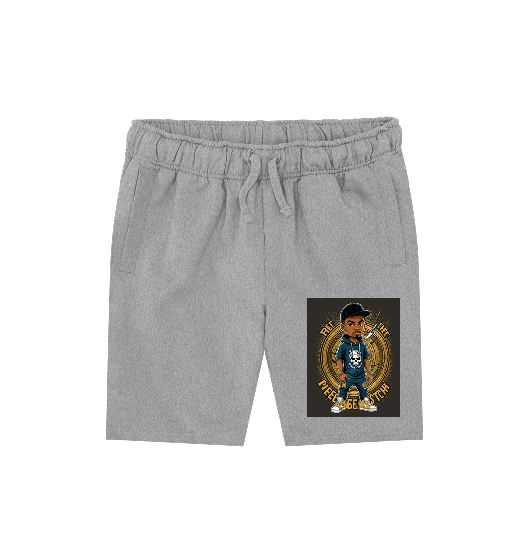 Athletic Grey Rebel Stitch Premium Cotton Shorts Main Line #5