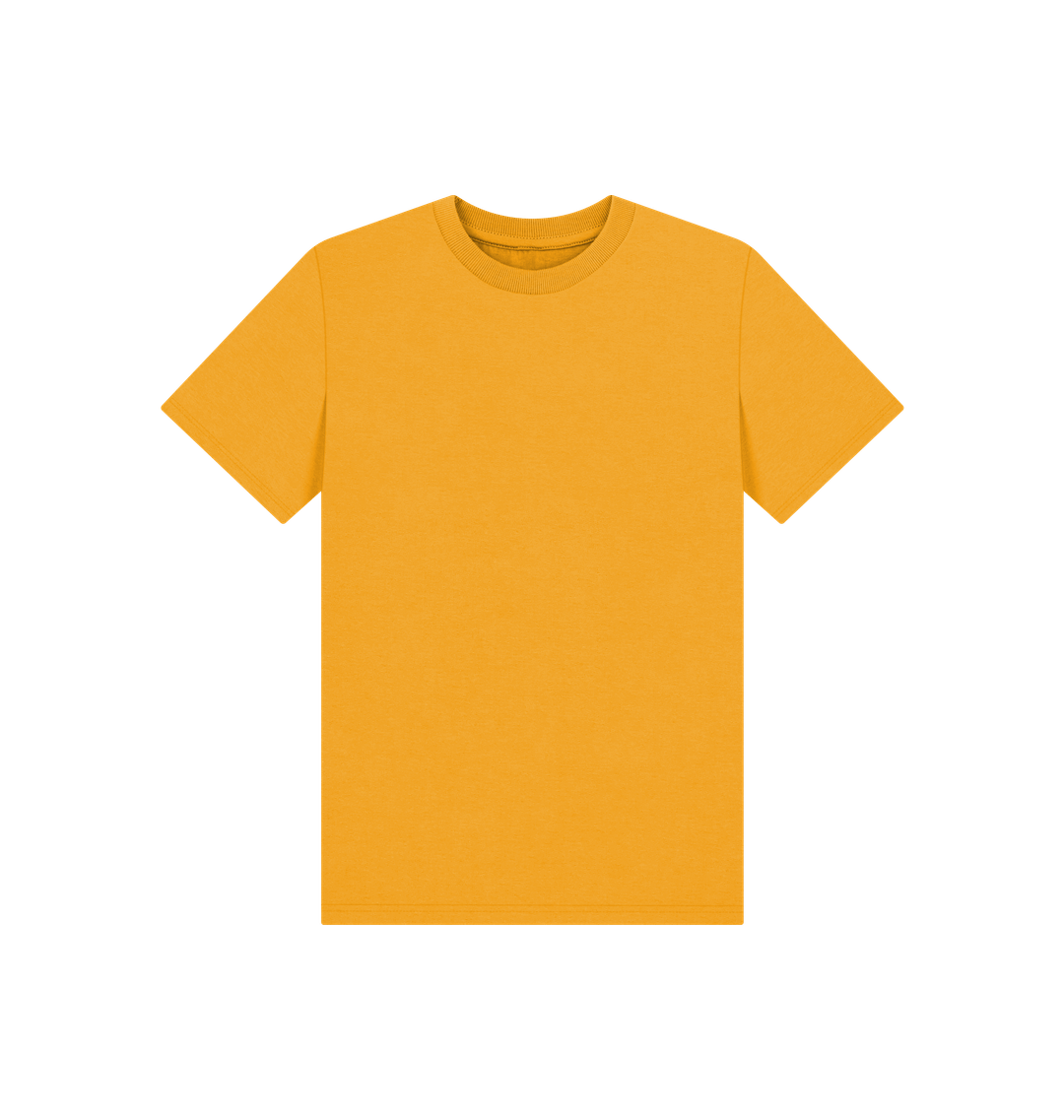 Mustard Rebel Stitch Premium Cotton Short Sleeve Kids T-Shirt Main Line Back Print #1