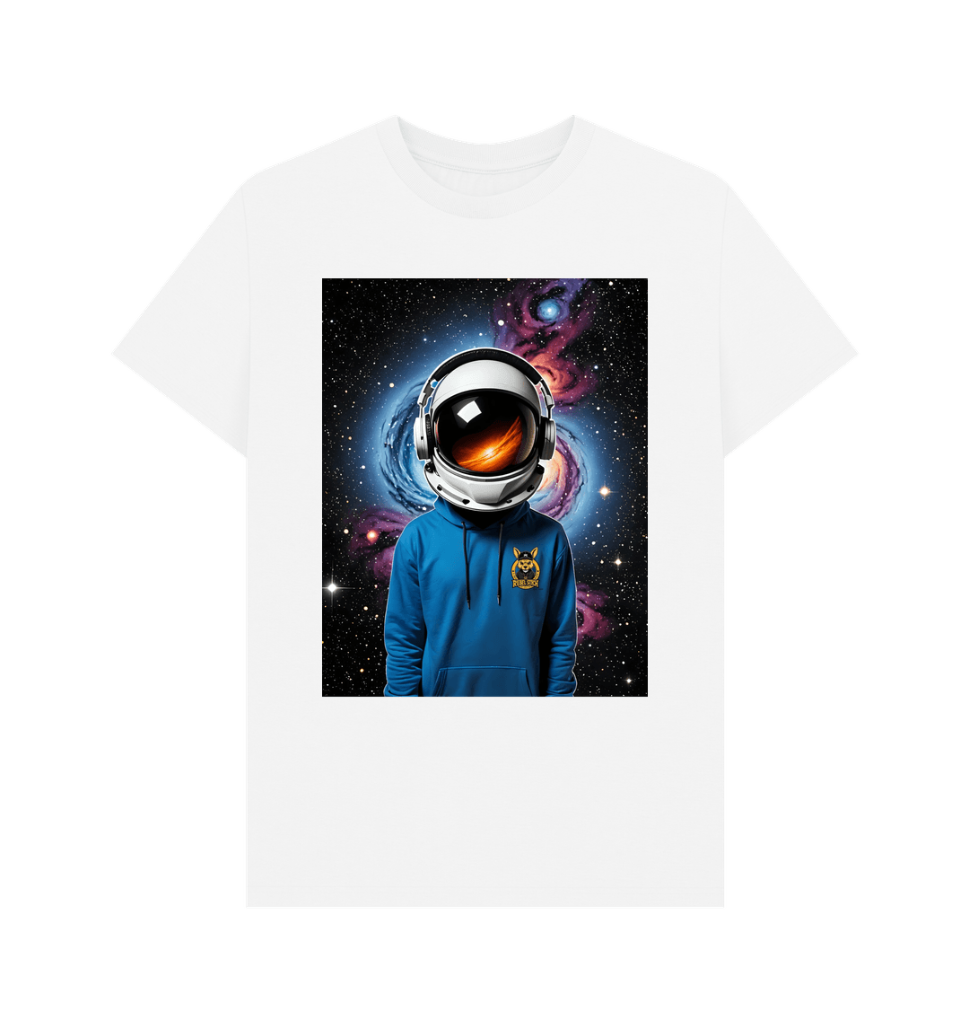 White Rebel Stitch Premium Cotton Short Sleeve T-Shirt Space Edition Front Print #1