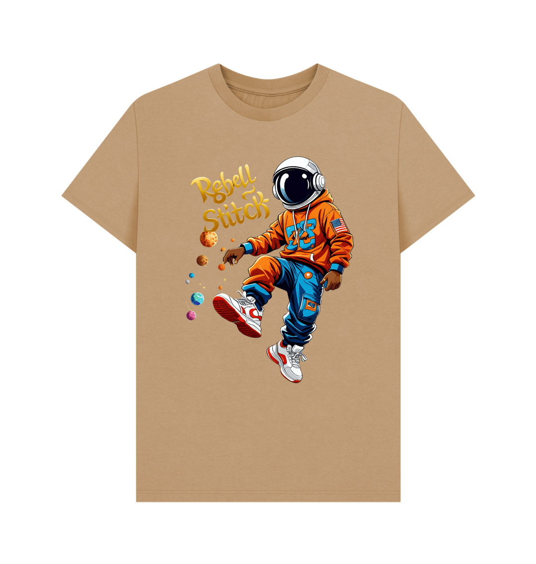 Sand Rebel Stitch Premium Cotton Short Sleeve T-Shirt Space Edition Front Print #3