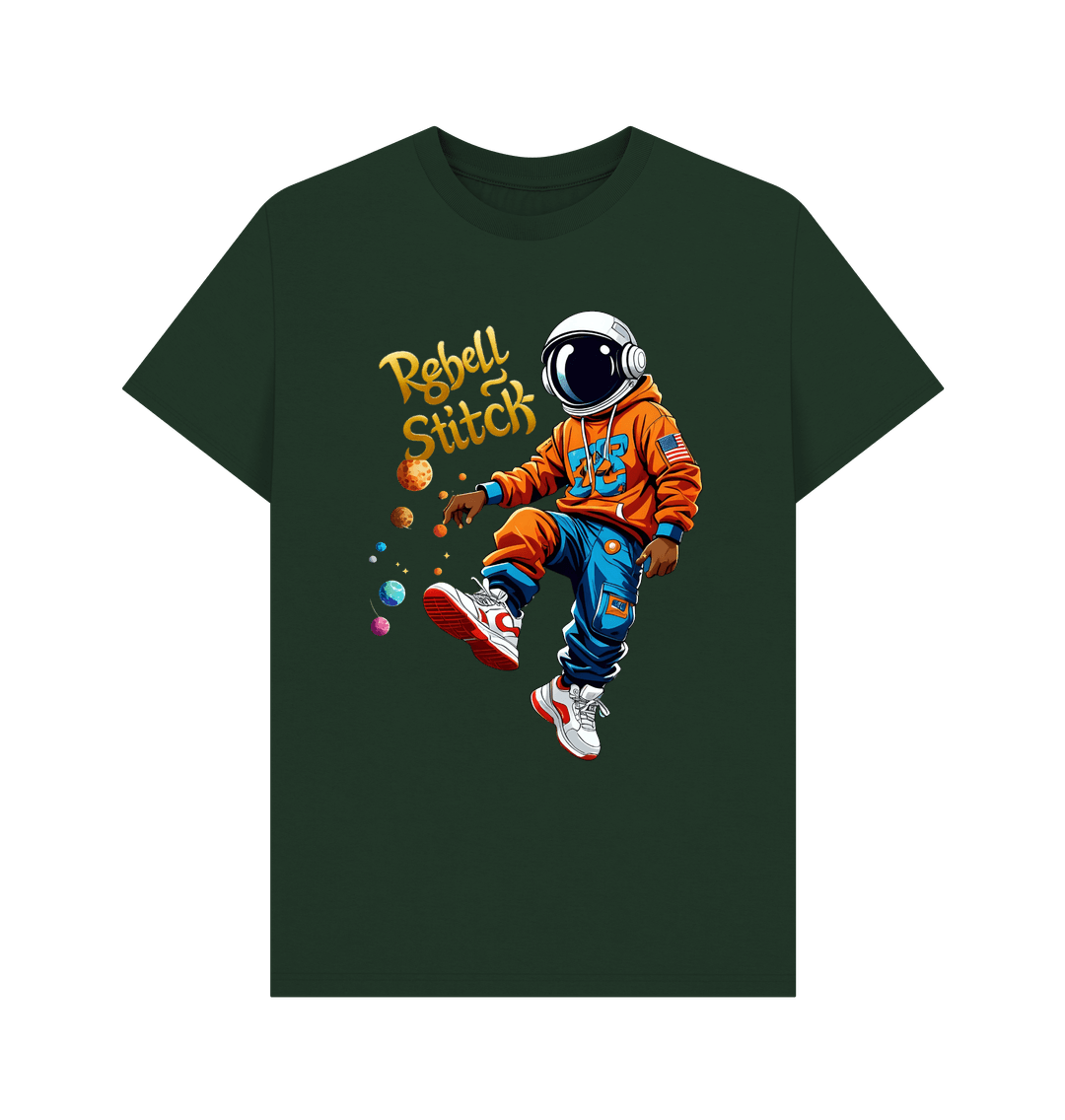 Evergreen Rebel Stitch Premium Cotton Short Sleeve T-Shirt Space Edition Front Print #3