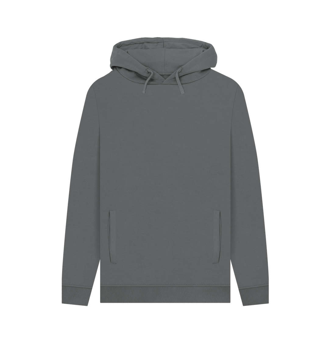 Slate Grey Rebel Stitch Premium Cotton Hoodie Zion-One Love Back Print #4