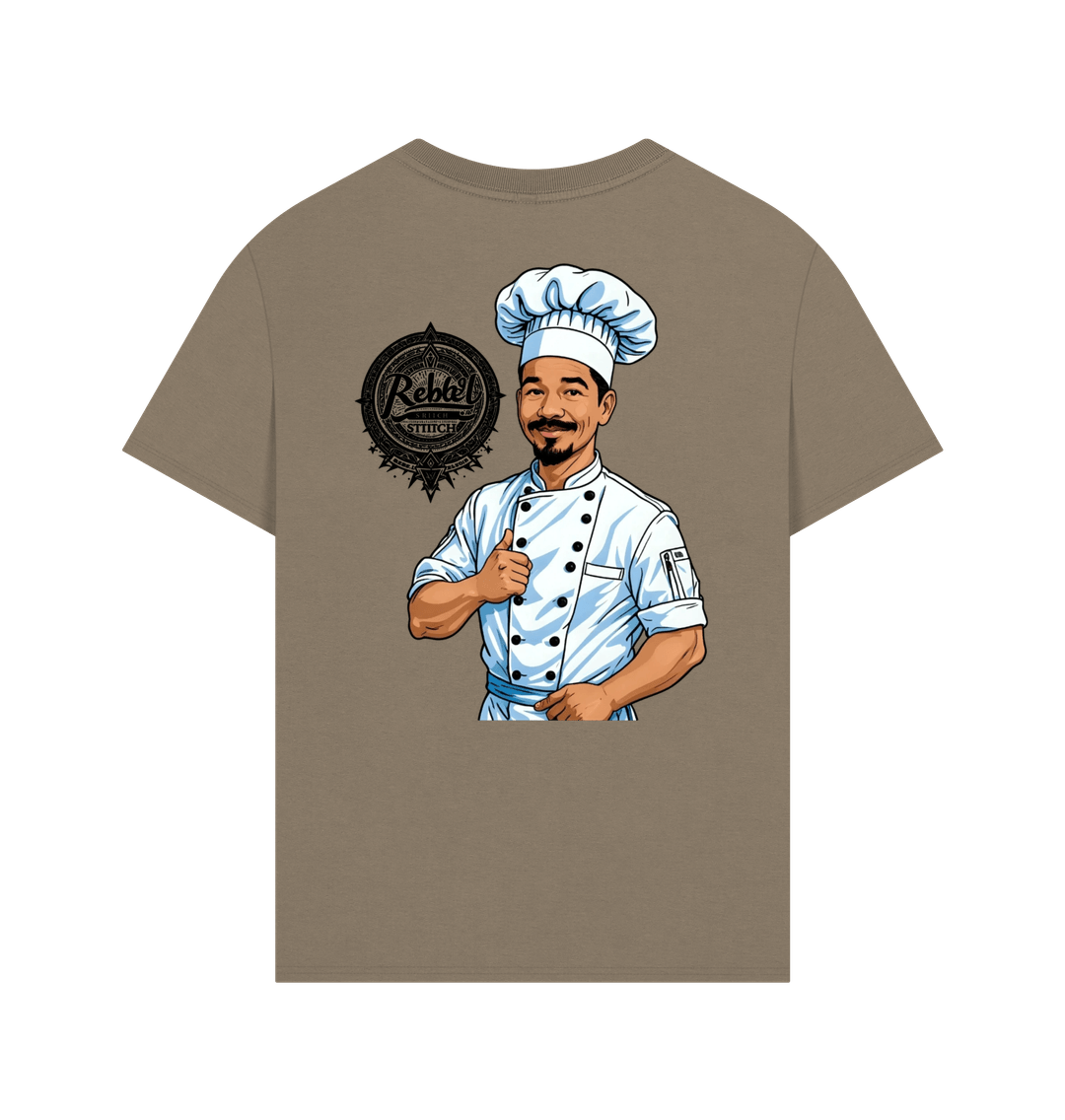 Willow Rebel Stitch Premium Cotton Oversized Short Sleeve T-Shirt Chef Edition Back Print #2