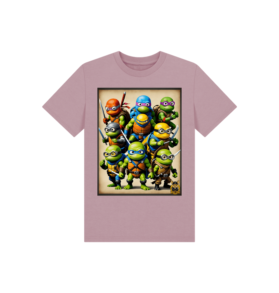 Mauve Rebel Stitch Premium Cotton Short Sleeve Kids T-Shirt TMNM Front Print #2