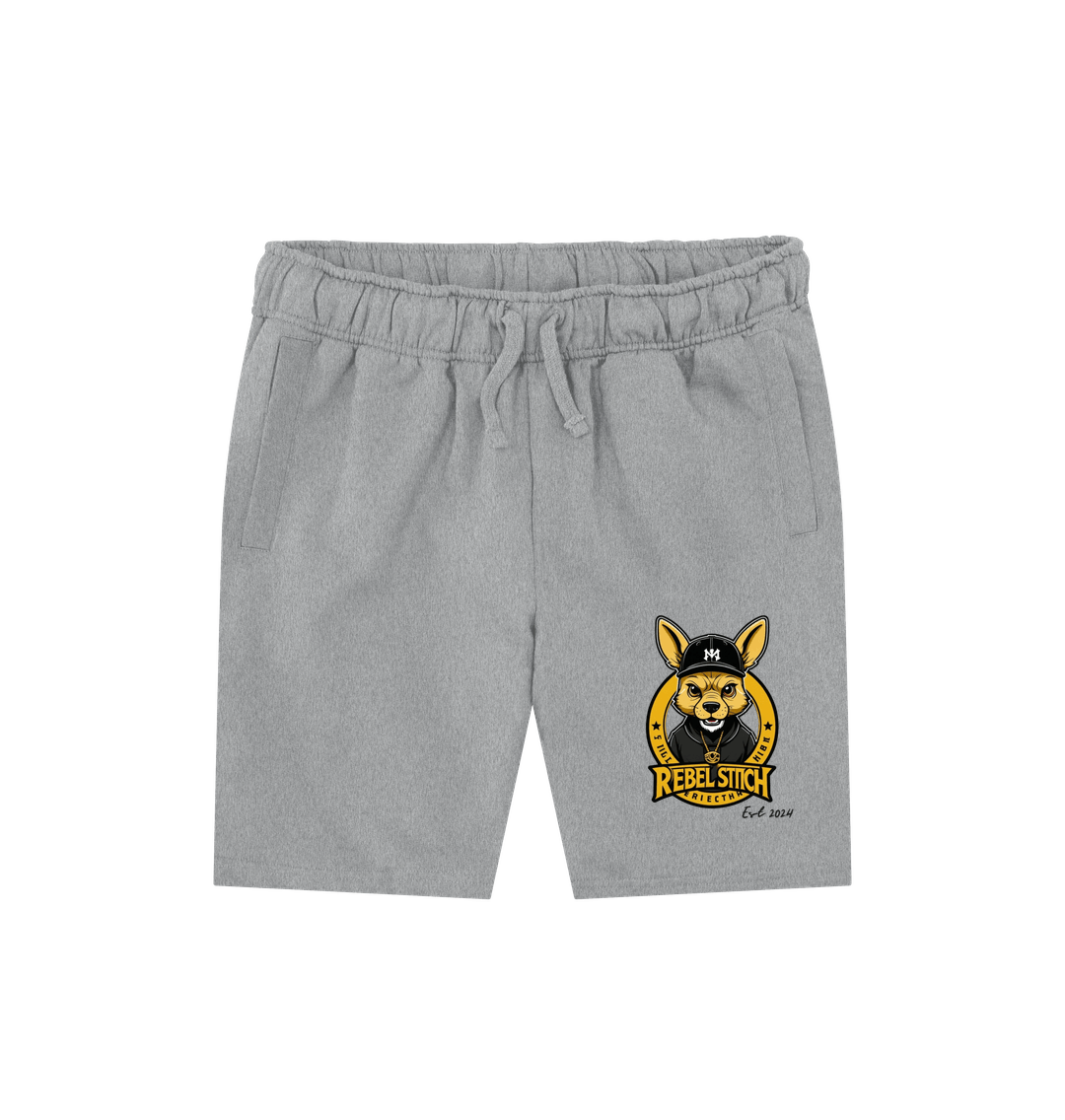 Athletic Grey Rebel Stitch Premium Cotton Shorts Main Line #1