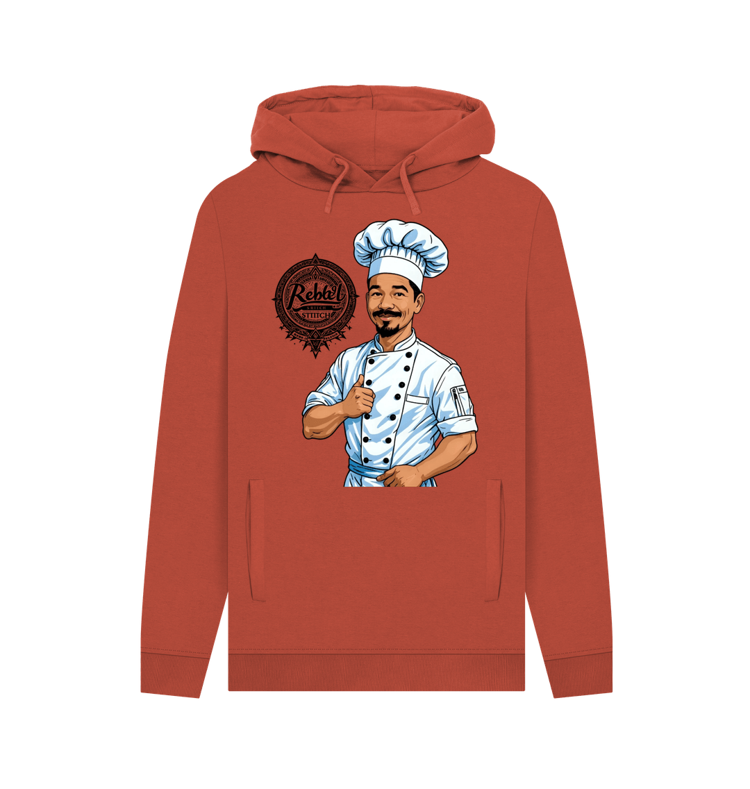 Rust Rebel Stitch Premium Cotton Hoodie Chef Edition Front Print #2