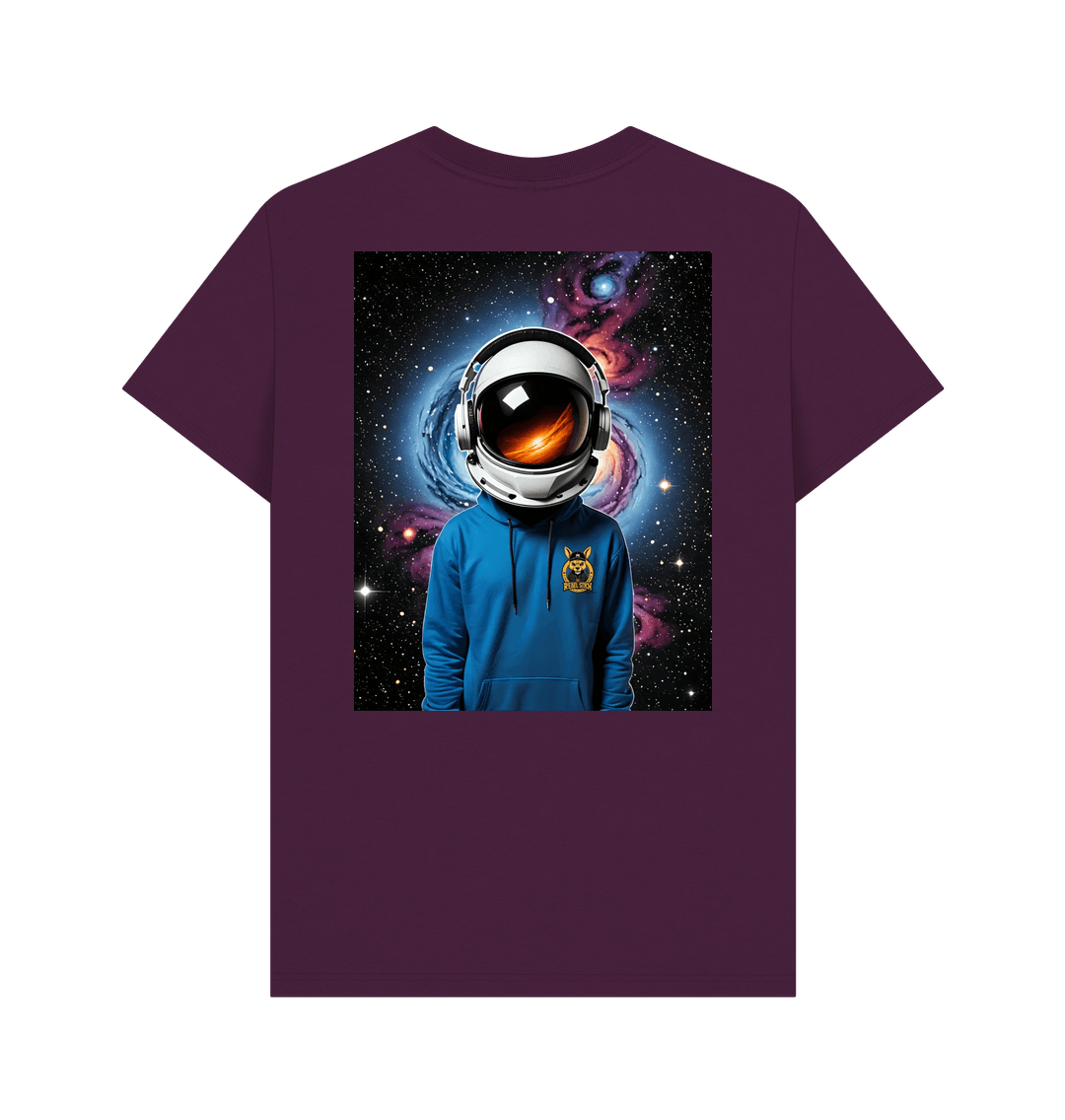 Purple Rebel Stitch Premium Cotton Short Sleeve T-Shirt Space Edition Back Print #1