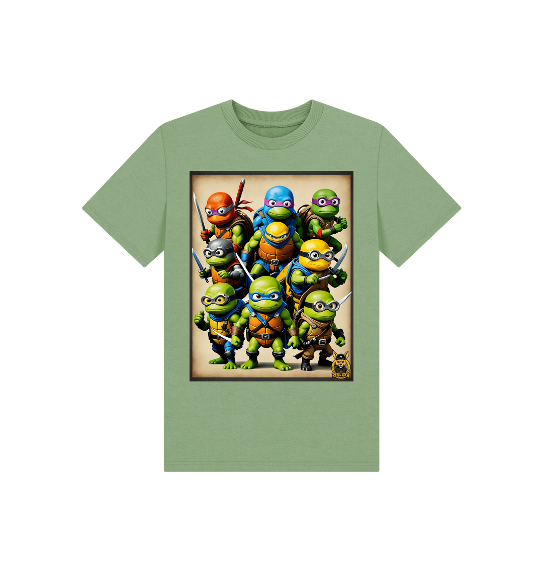 Sage Rebel Stitch Premium Cotton Short Sleeve Kids T-Shirt TMNM Front Print #2