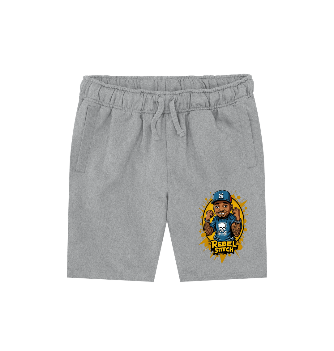 Athletic Grey Rebel Stitch Premium Cotton Shorts Main Line #4