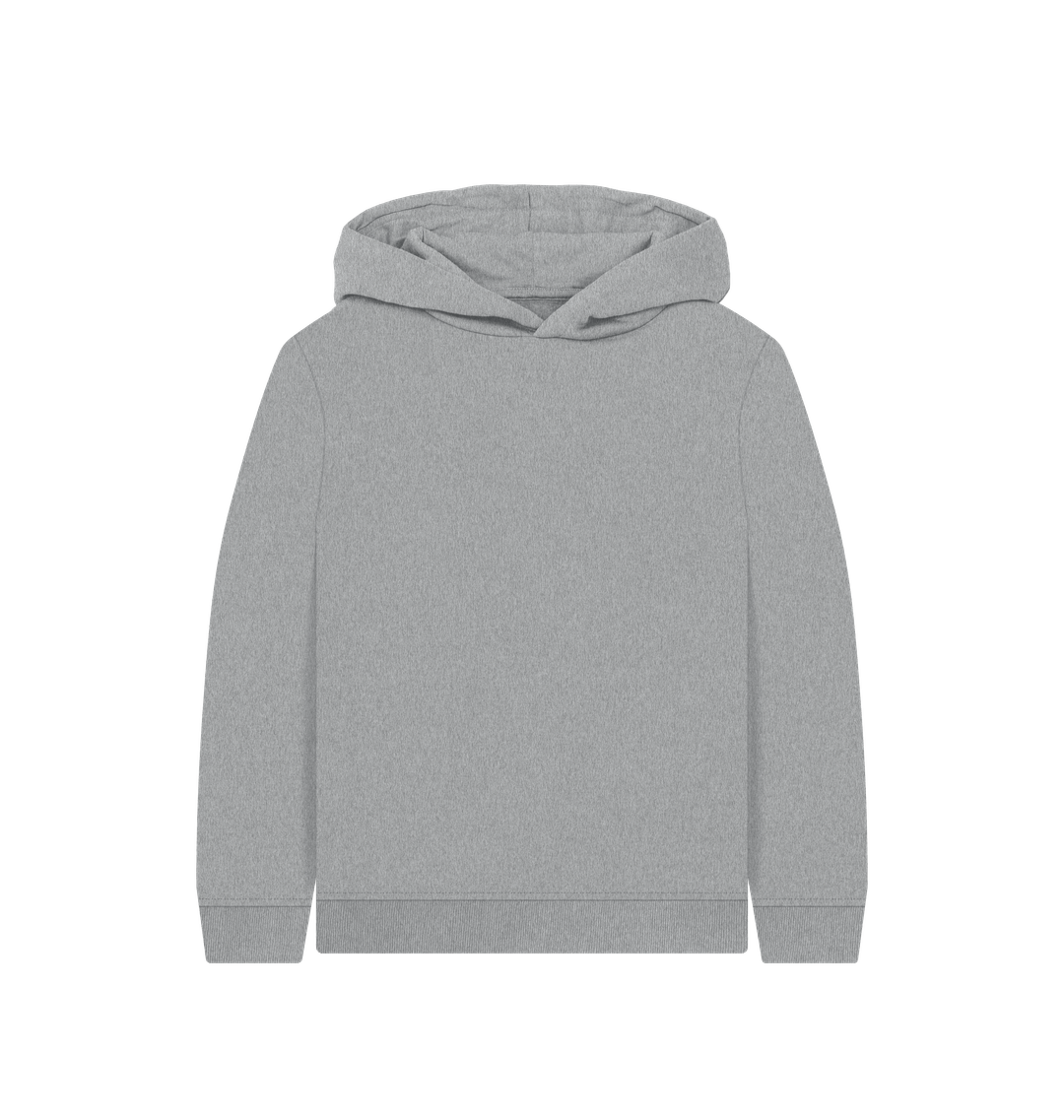 Athletic Grey Rebel Stitch Premium Cotton Kids Hoodie Main Line Back Print #4