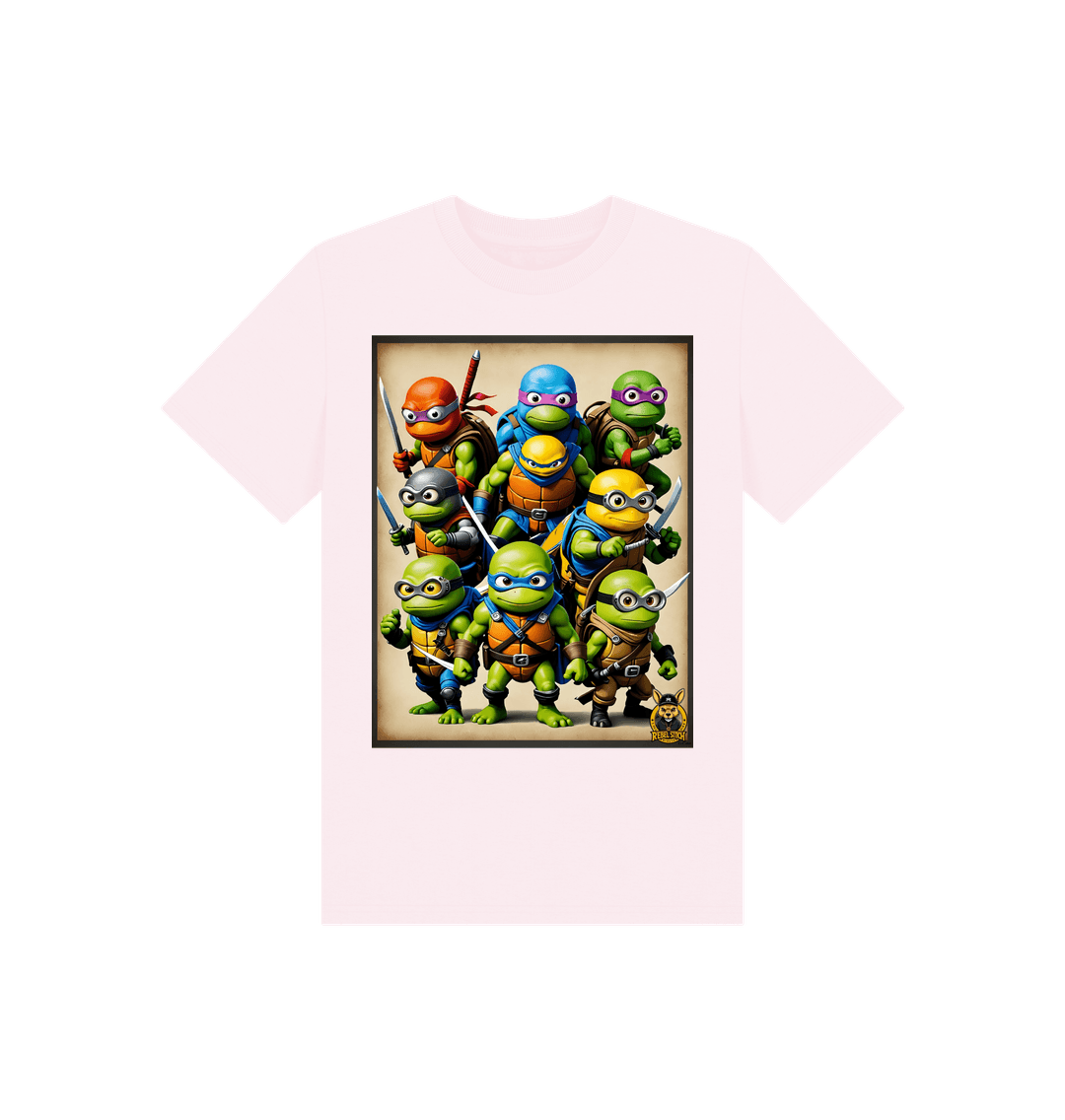 Pink Rebel Stitch Premium Cotton Short Sleeve Kids T-Shirt TMNM Front Print #2