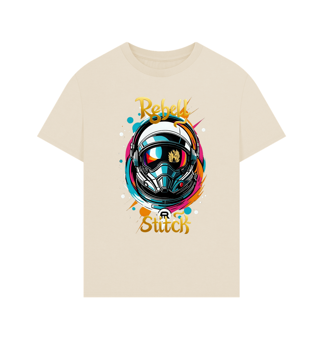 Oat Rebel Stitch Premium Cotton Oversized Short Sleeve T-Shirt Space Edition Front Print #2