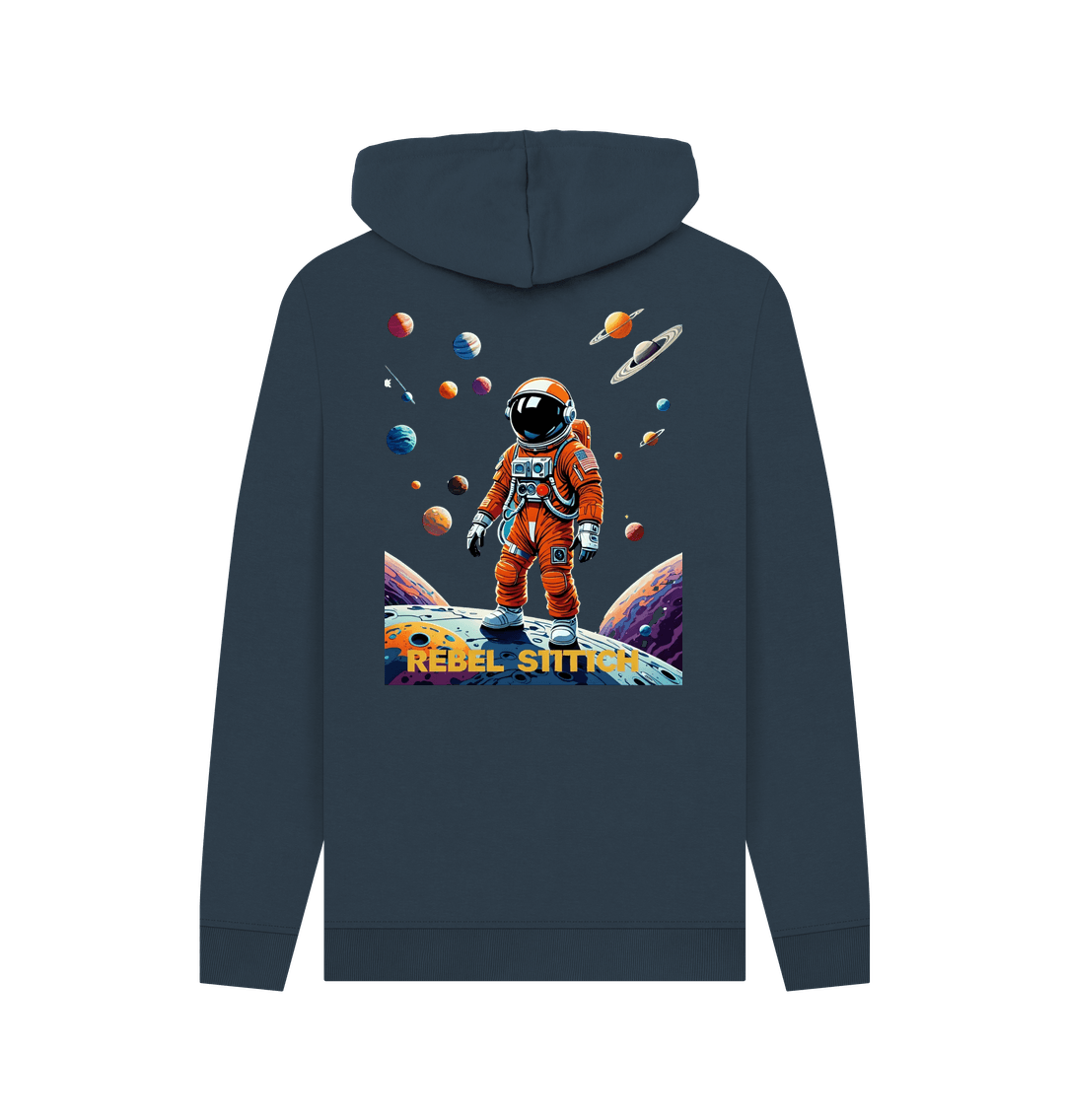 Navy Rebel Stitch Premium Cotton Hoodie Space Edition Back Print #4