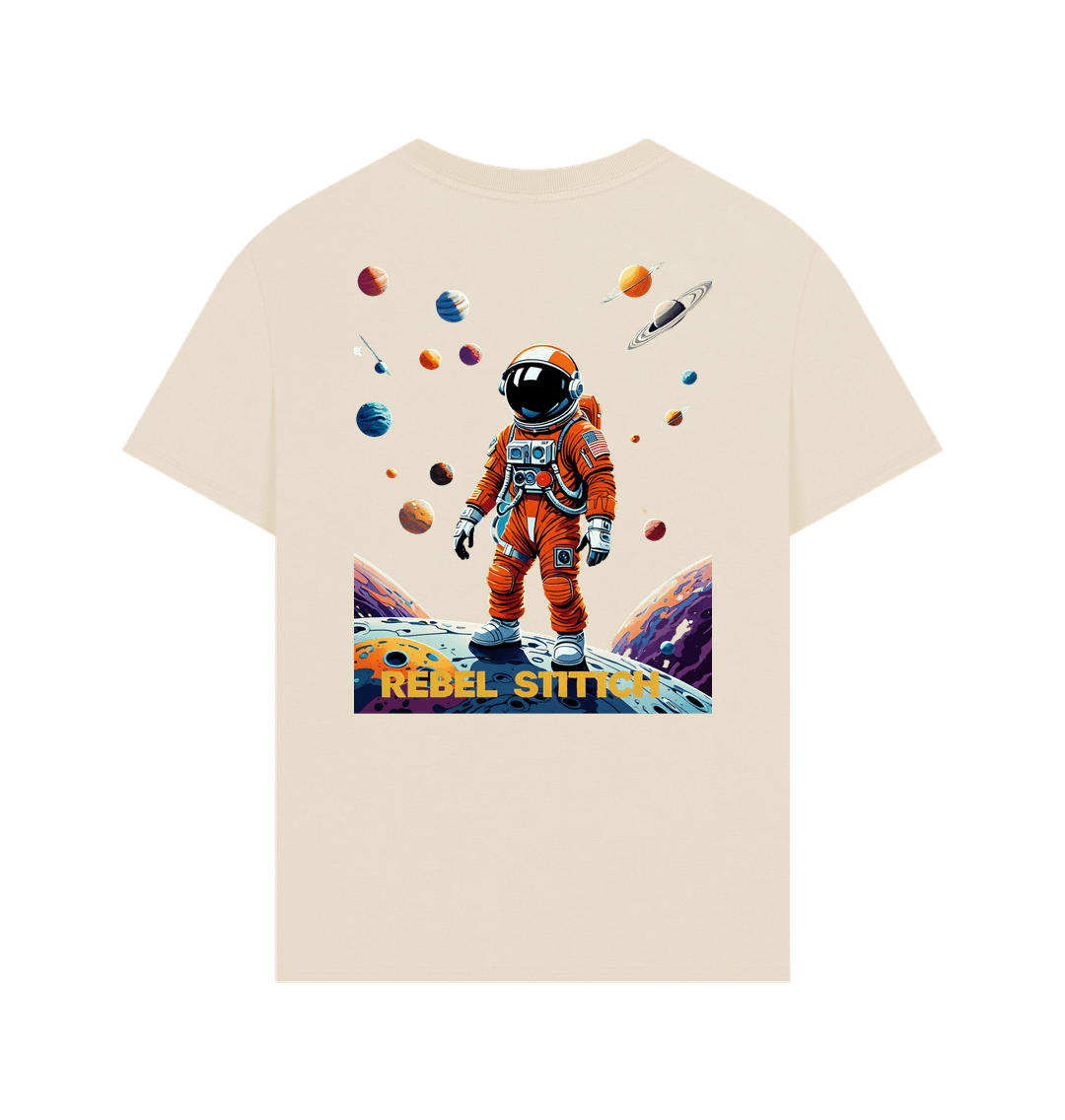 Oat Rebel Stitch Premium Cotton Oversized Short Sleeve T-Shirt Space Edition Back Print #4