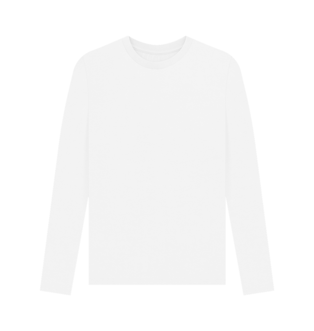 White Rebel Stitch Premium Cotton Long Sleeve T-Shirt Space Edition Back Print #1