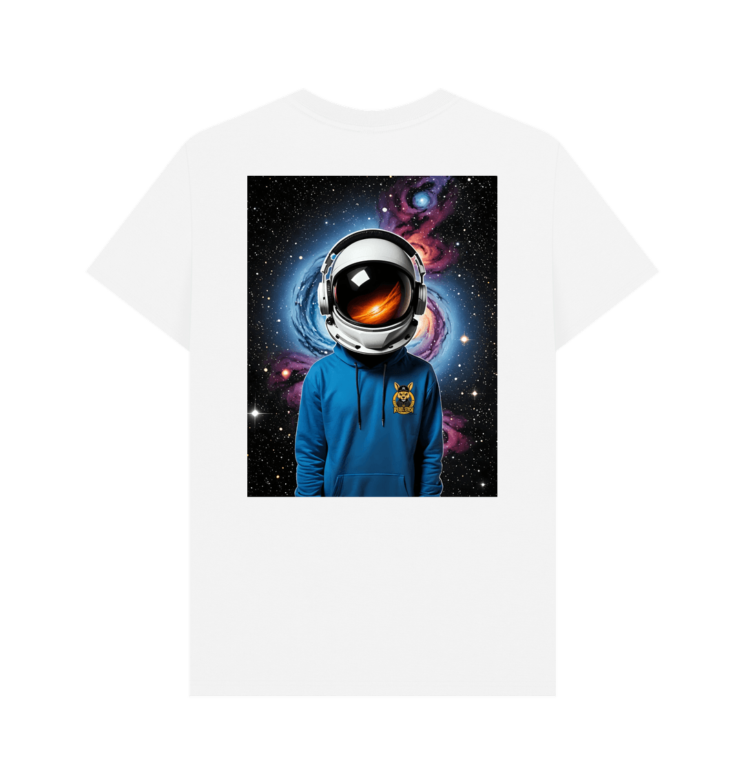 White Rebel Stitch Premium Cotton Short Sleeve T-Shirt Space Edition Back Print #1