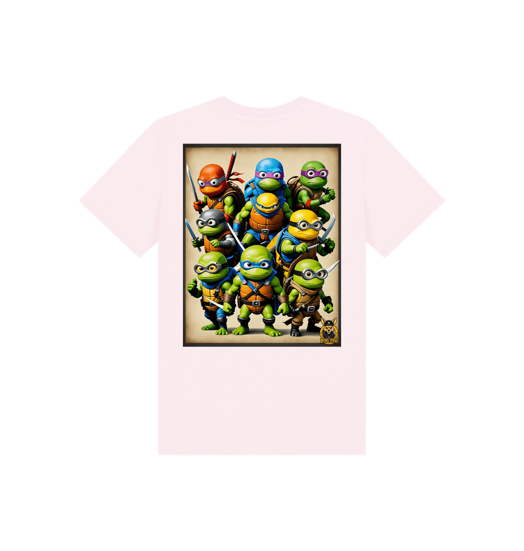 Pink Rebel Stitch Premium Cotton Short Sleeve Kids T-Shirt TMNM Back Print #2