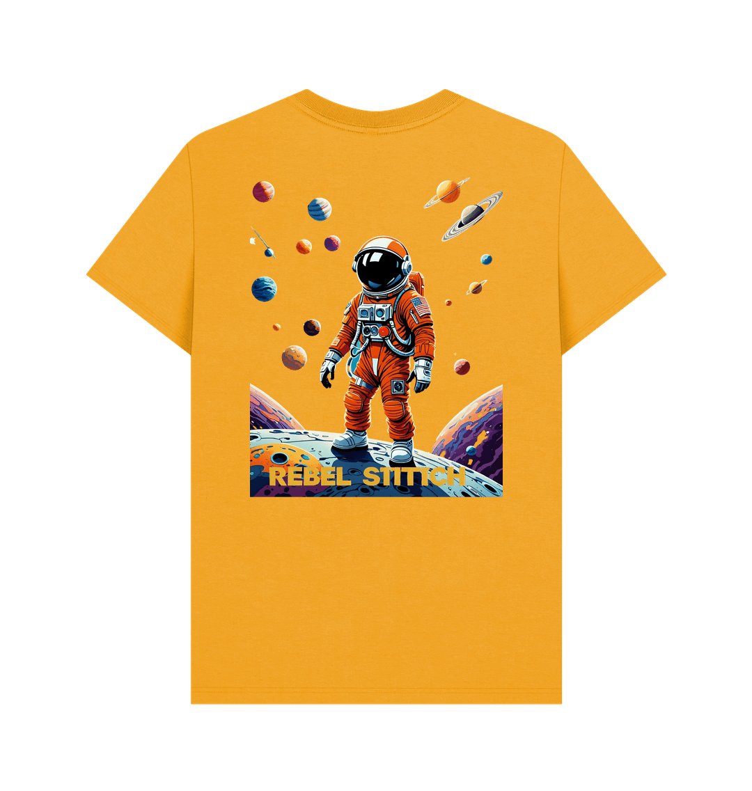 Mustard Rebel Stitch Premium Cotton Short Sleeve T-Shirt Space Edition Back Print #4