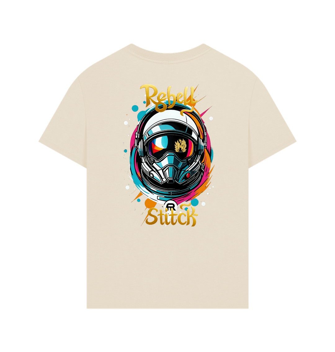 Oat Rebel Stitch Premium Cotton Oversized Short Sleeve T-Shirt Space Edition Back Print #2