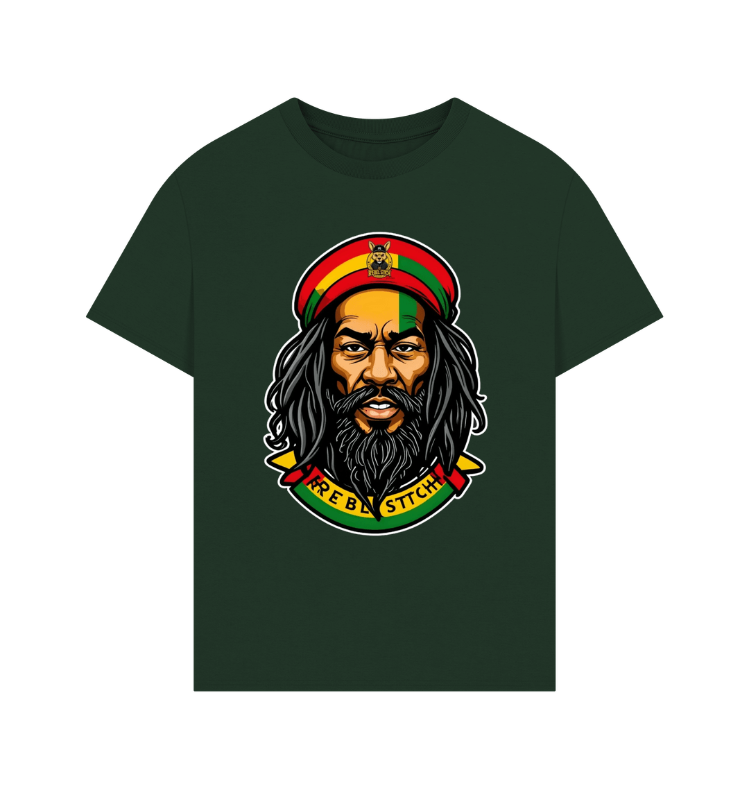 Evergreen Rebel Stitch Premium Cotton Oversized Short Sleeve T-Shirt Zion-One Love Front Print #3