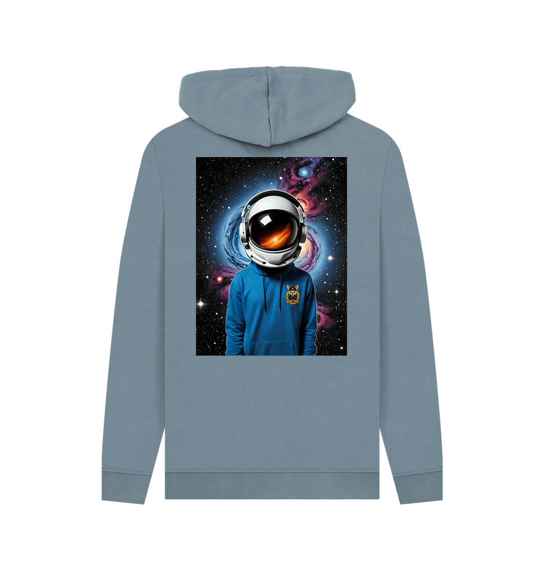 Stone Blue Rebel Stitch Premium Cotton Hoodie Space Edition Back Print #1