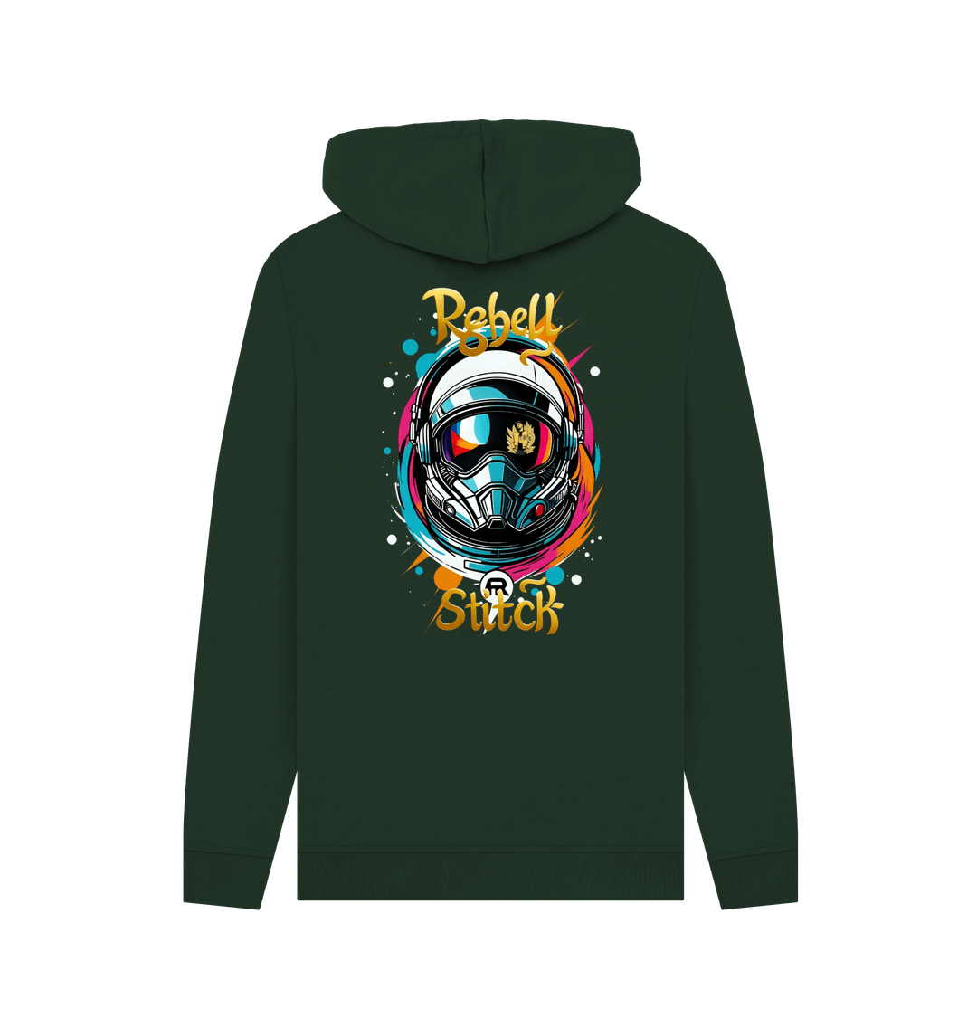 Evergreen Rebel Stitch Premium Cotton Hoodie Space Edition Back Print #2