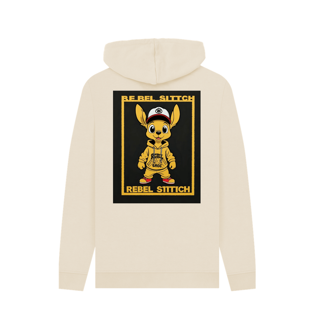 Oat Rebel Stitch Premium Cotton Hoodie Main Line Back Print #3