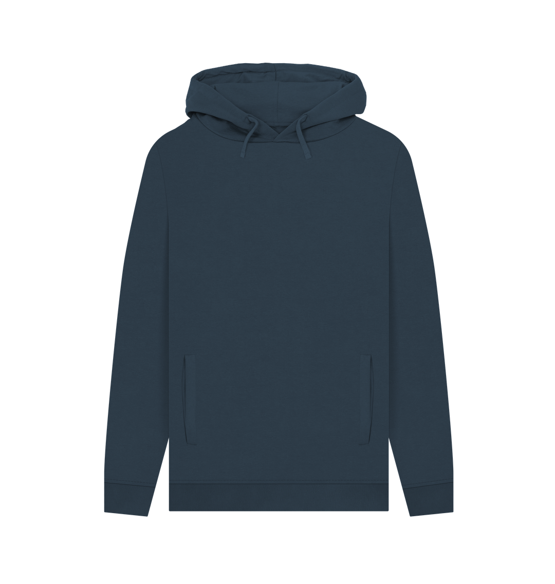 Navy Rebel Stitch Premium Cotton Hoodie Zion-One Love Back Print #4