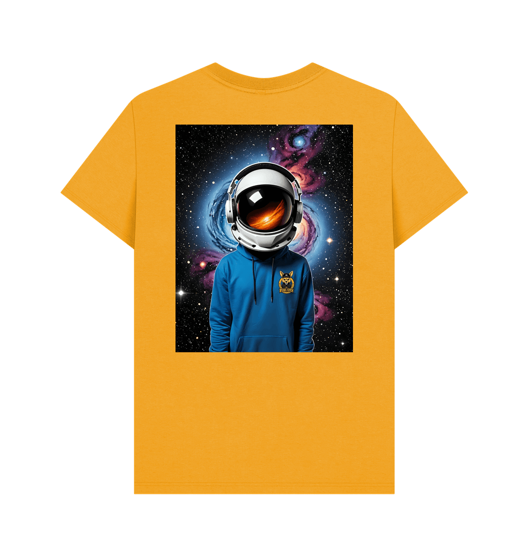 Mustard Rebel Stitch Premium Cotton Short Sleeve T-Shirt Space Edition Back Print #1