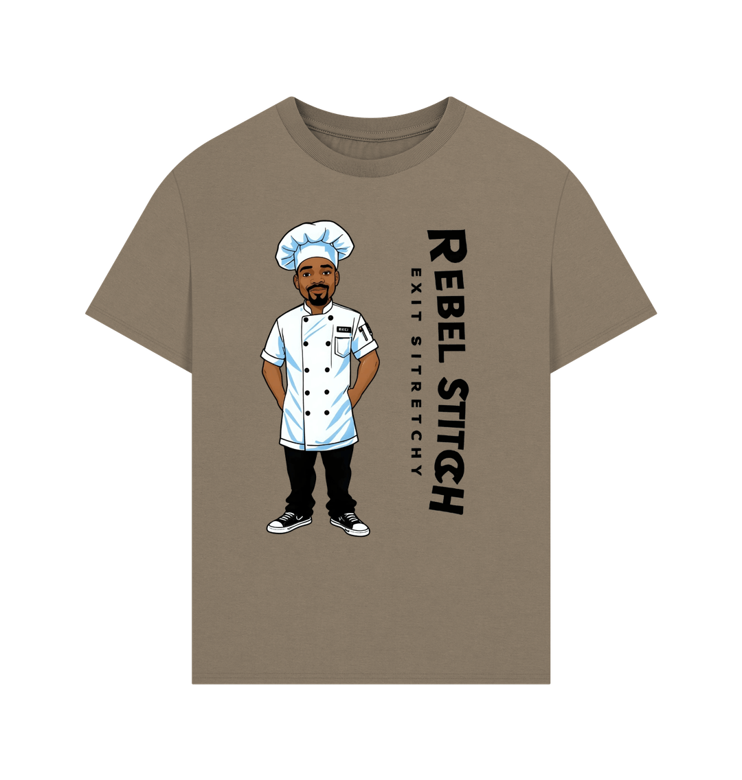 Willow Rebel Stitch Premium Cotton Oversized Short Sleeve T-Shirt Chef Edition Front Print #1