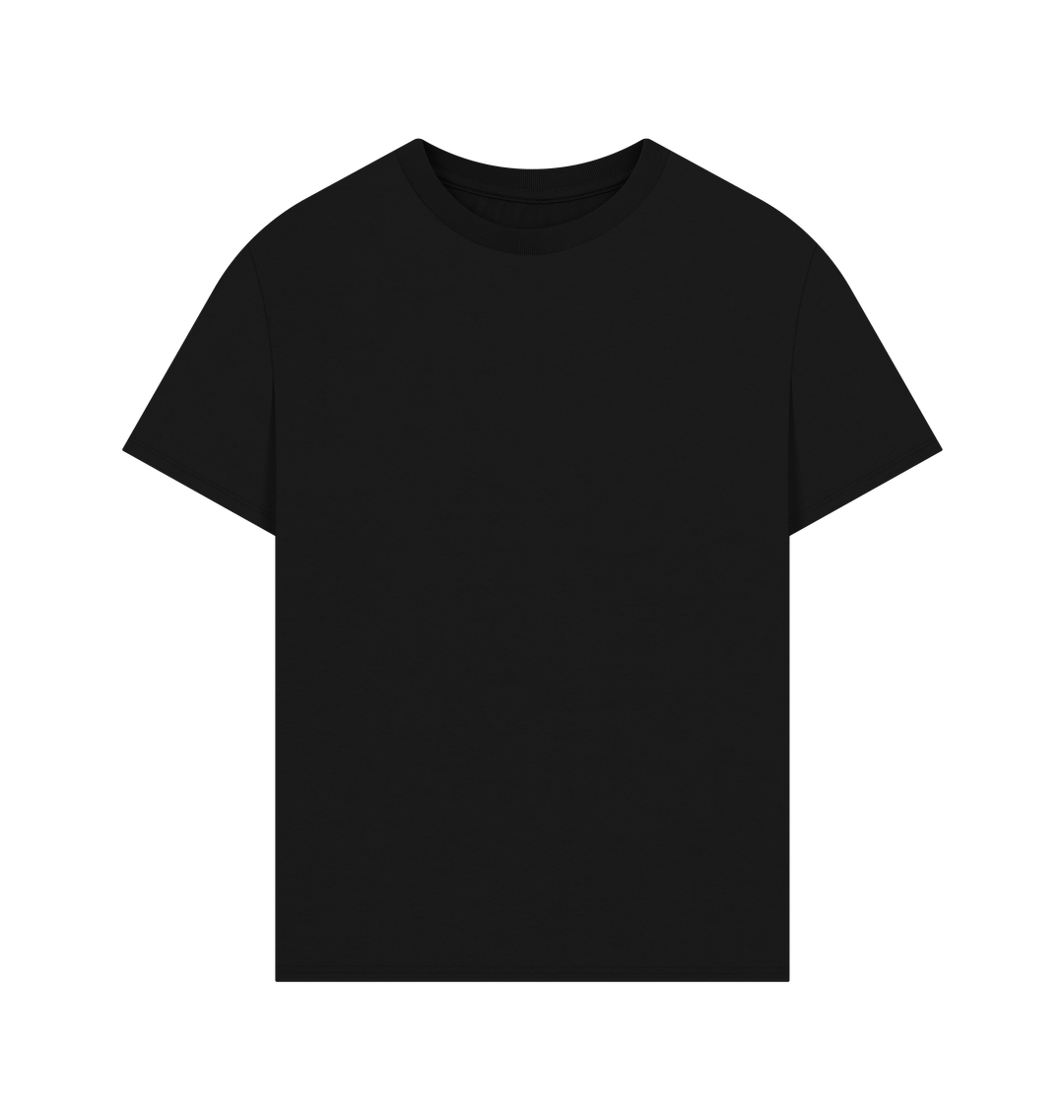 Black Rebel Stitch Premium Cotton Oversized Short Sleeve T-Shirt Main Line Back Print #3