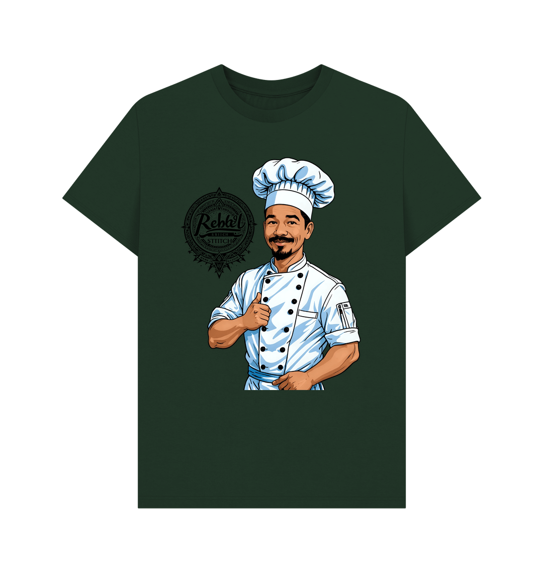 Evergreen Rebel Stitch Premium Cotton Short Sleeve T-Shirt Chef Edition Front Print #2