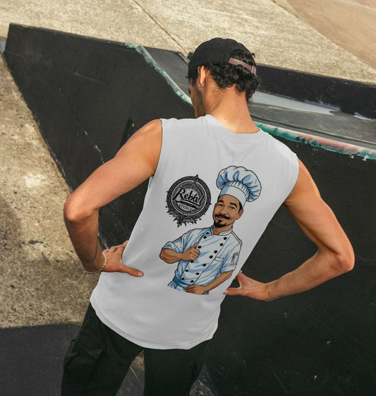 Rebel Stitch Premium Cotton Vest Chef Edition Back Print #2