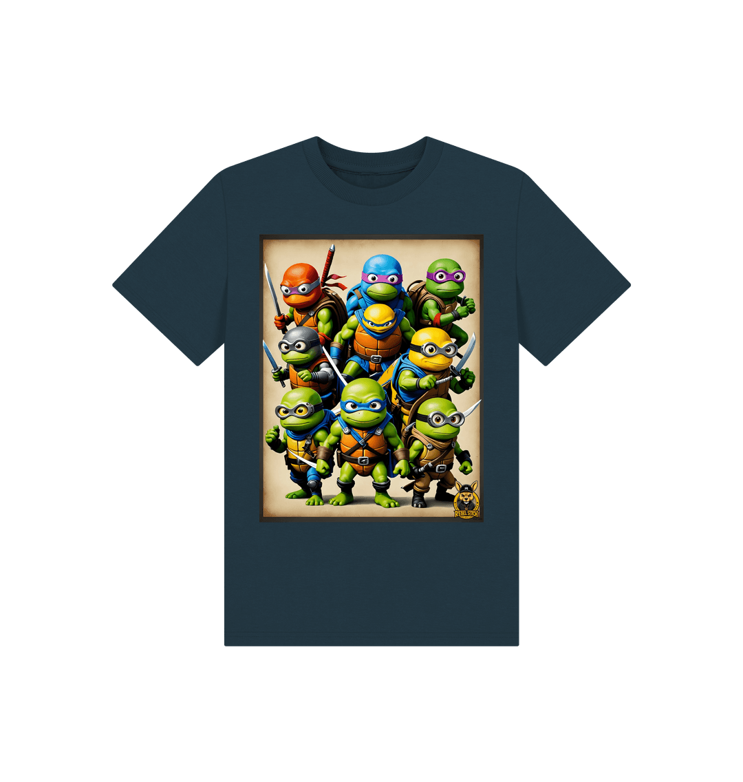 Denim Blue Rebel Stitch Premium Cotton Short Sleeve Kids T-Shirt TMNM Front Print #2