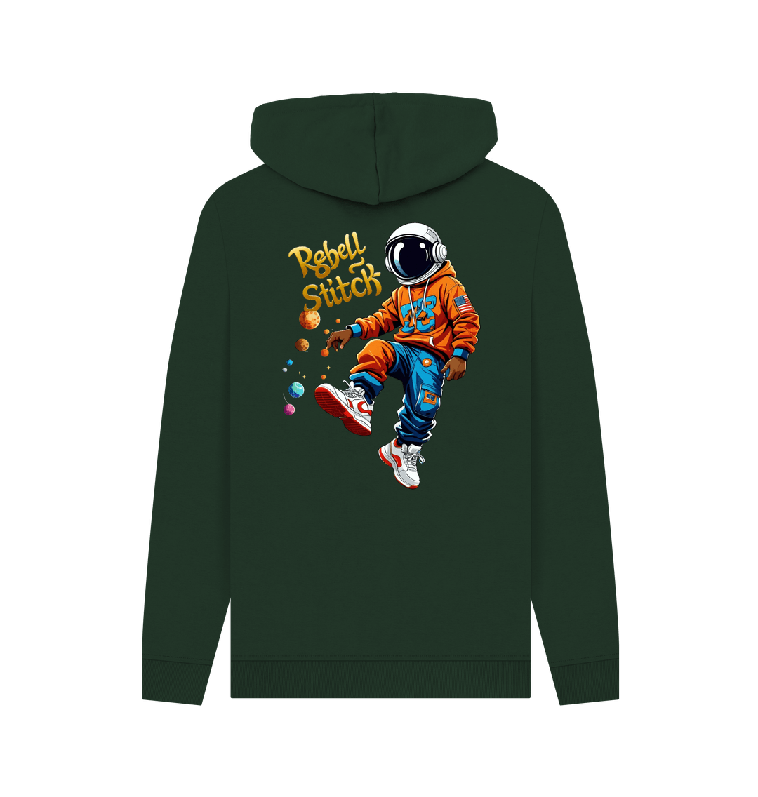 Evergreen Rebel Stitch Premium Cotton Hoodie Space Edition Back Print #3