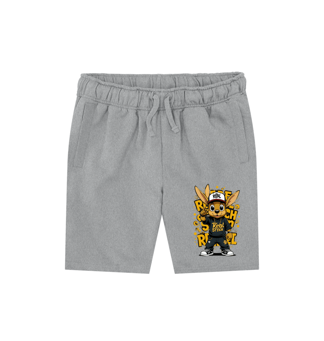 Athletic Grey Rebel Stitch Premium Cotton Shorts Main Line #2